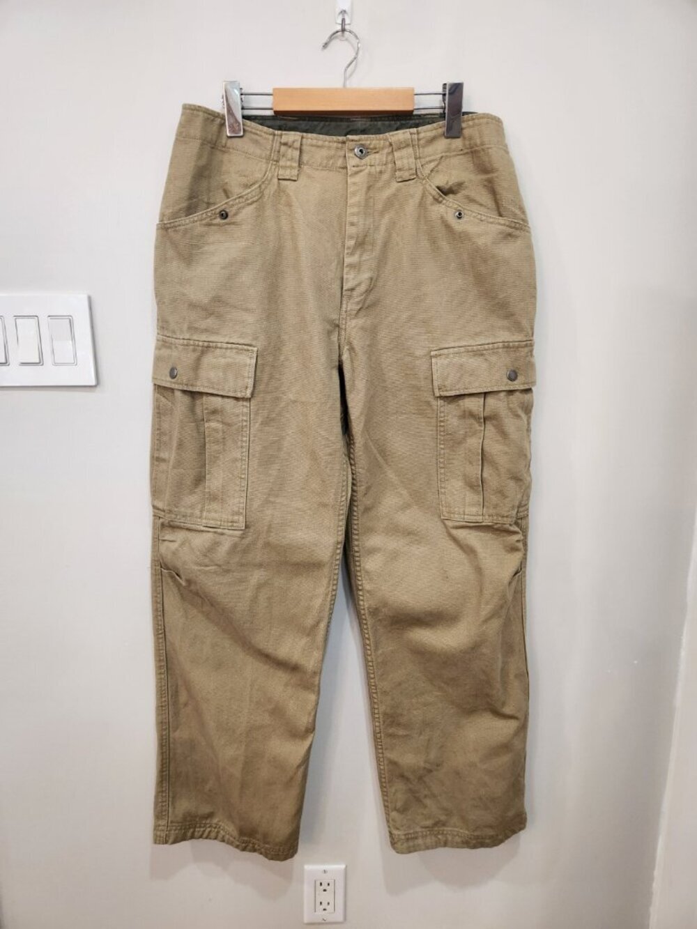 Duluth Trading Co. Fire Hose Cargo Pants Mens 34x32 Brown Work Gorpcore